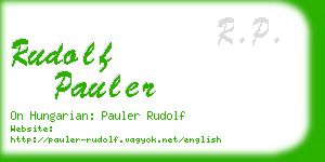 rudolf pauler business card